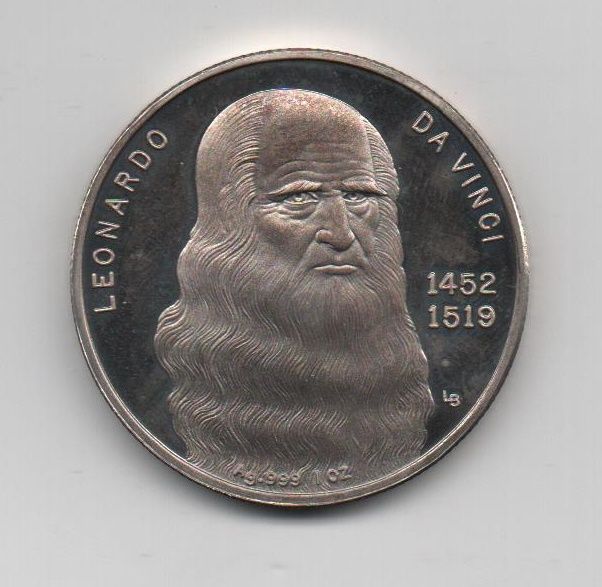 ESPAÑA- MEDALLA LEONARDO DA VINCI 1 ONZA DE 2010